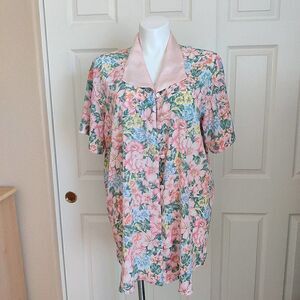 Vintage Victoria's Secret gold label oversized floral nightgown M/L